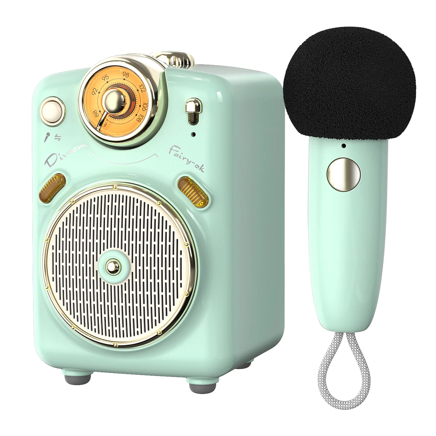 Divoom Fairy-OK Retro Mini Bluetooth Karaoke Speaker With Microphone