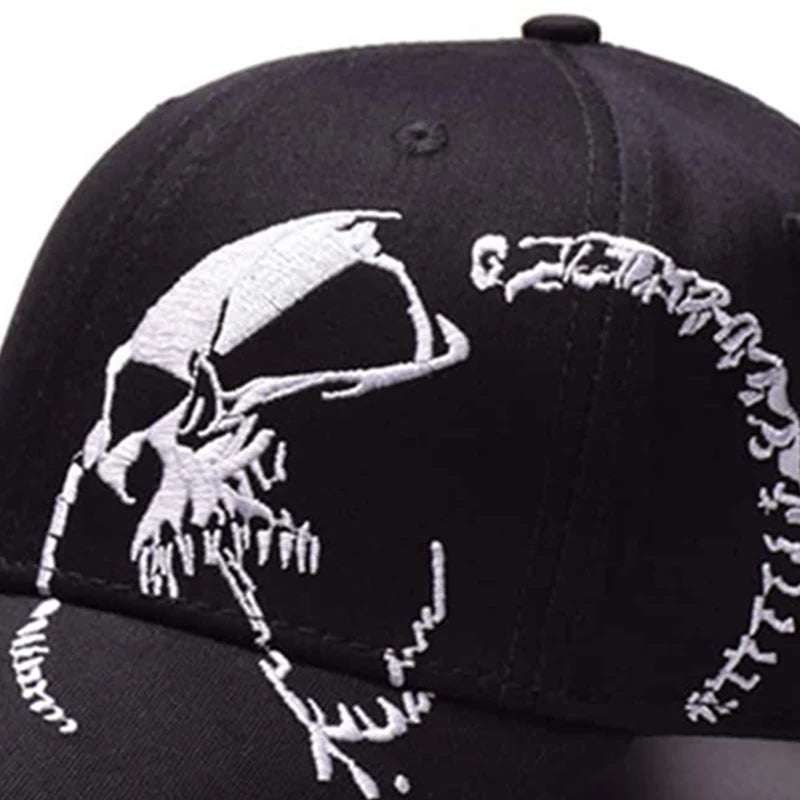 Unisex Skull Print Baseball Cap Adjustable Sunscreen Hat