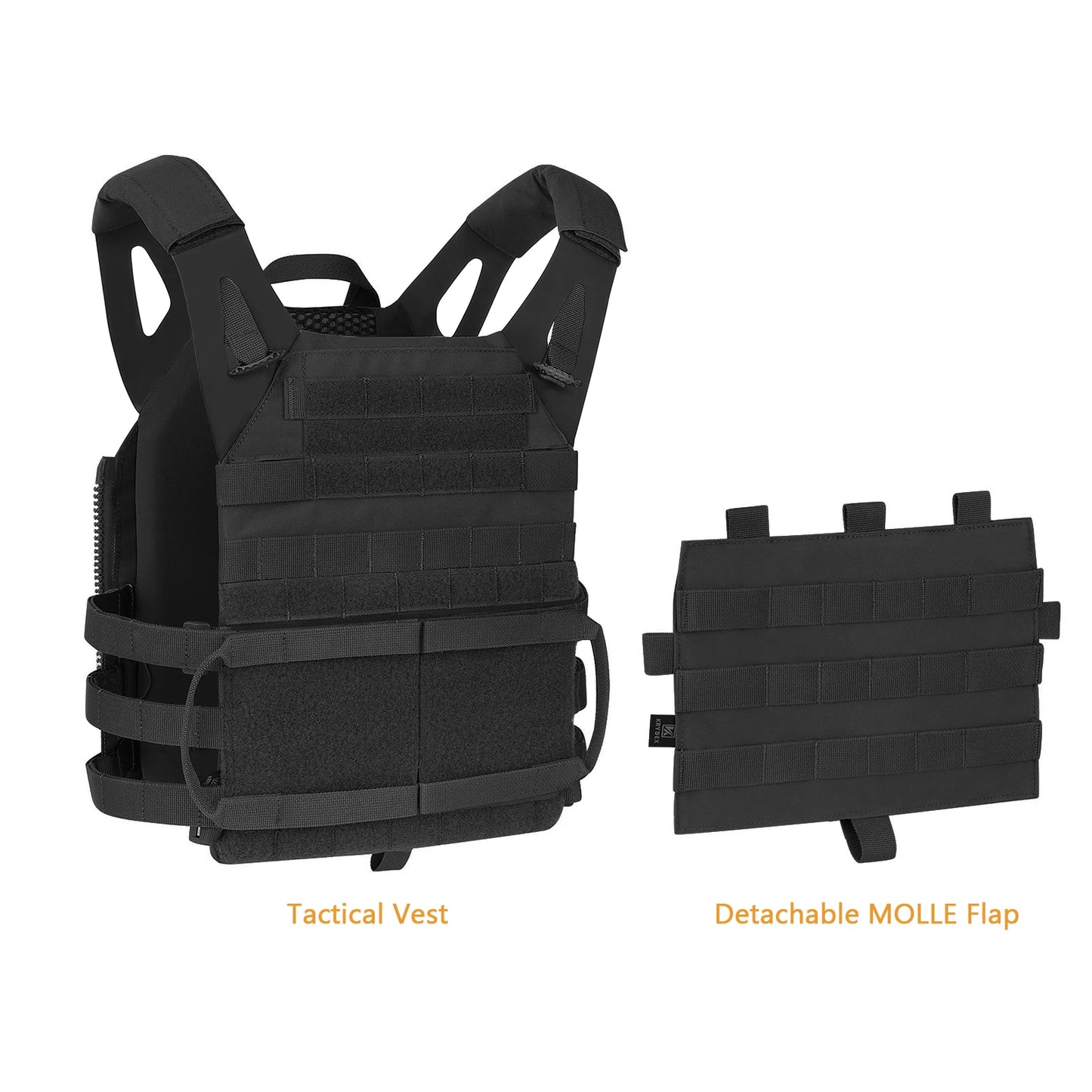 KRYDEX 500D Nylon Tactical Plate Carrier MOLLE Vest