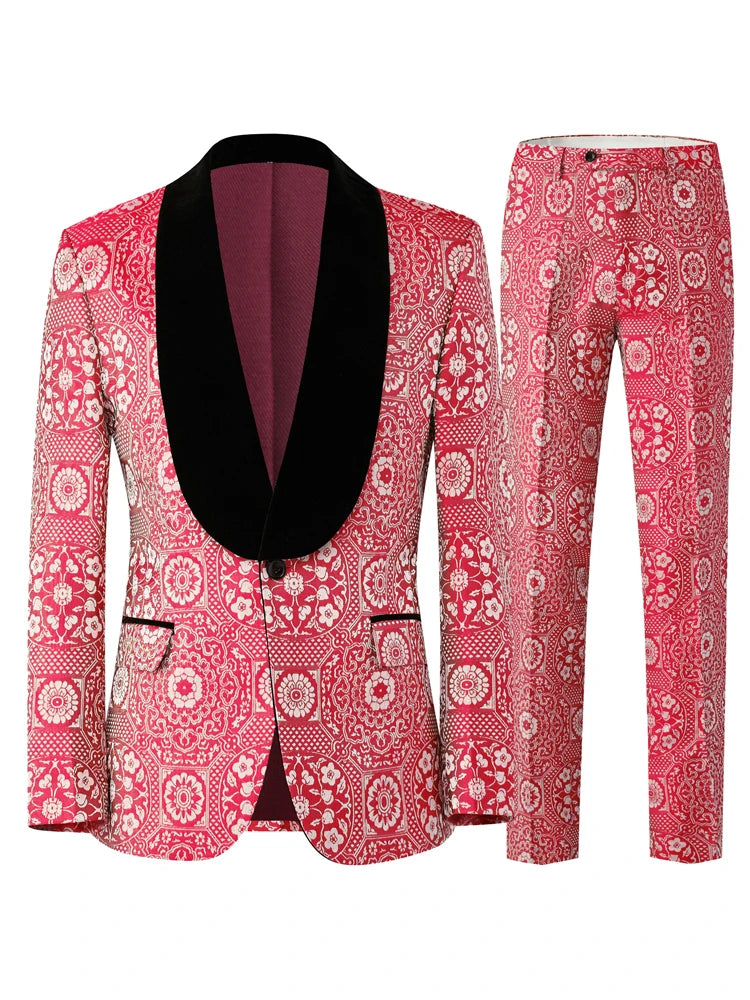 CN Jiangsu Slim Fit Men's Suit 2-Piece Jacket And Pants