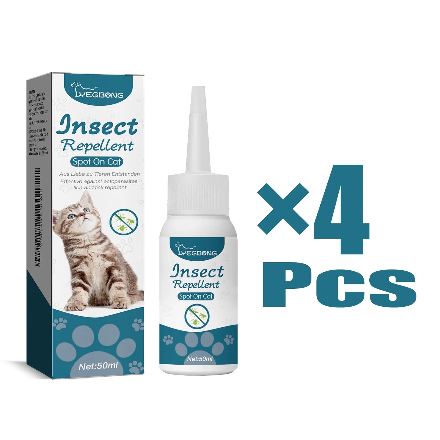 YEGBONG Pet Anti Flea and Tick Drops for Cats and Dogs