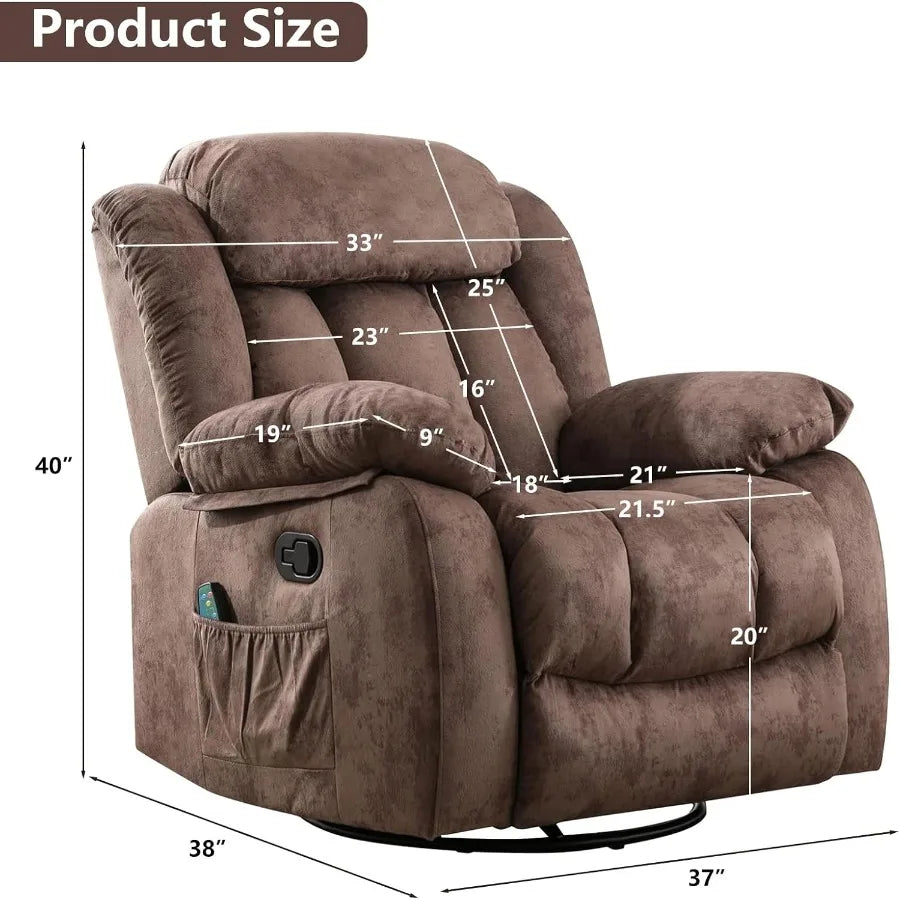 Heavy Duty Reclining Chair With Heat And Vibration