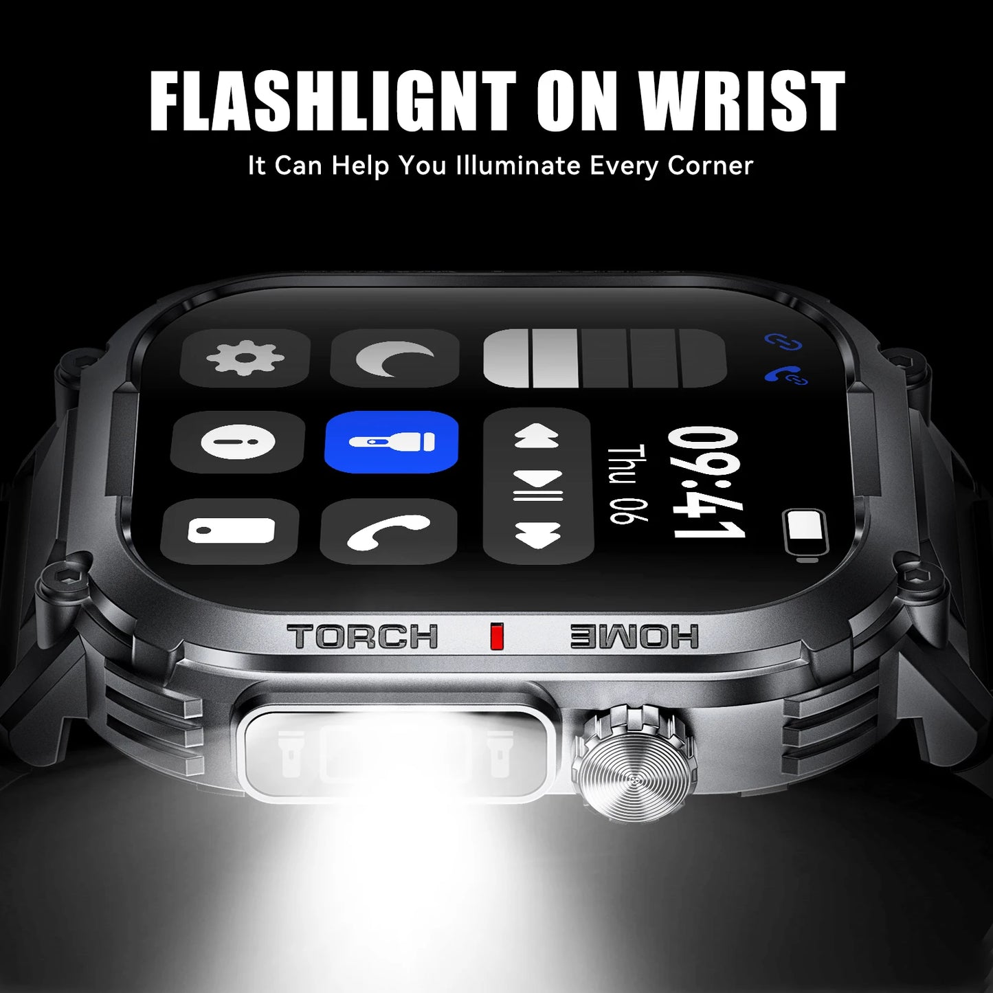 EIGIIS Smart Watch Men 3ATM Waterproof Compass Heart Rate