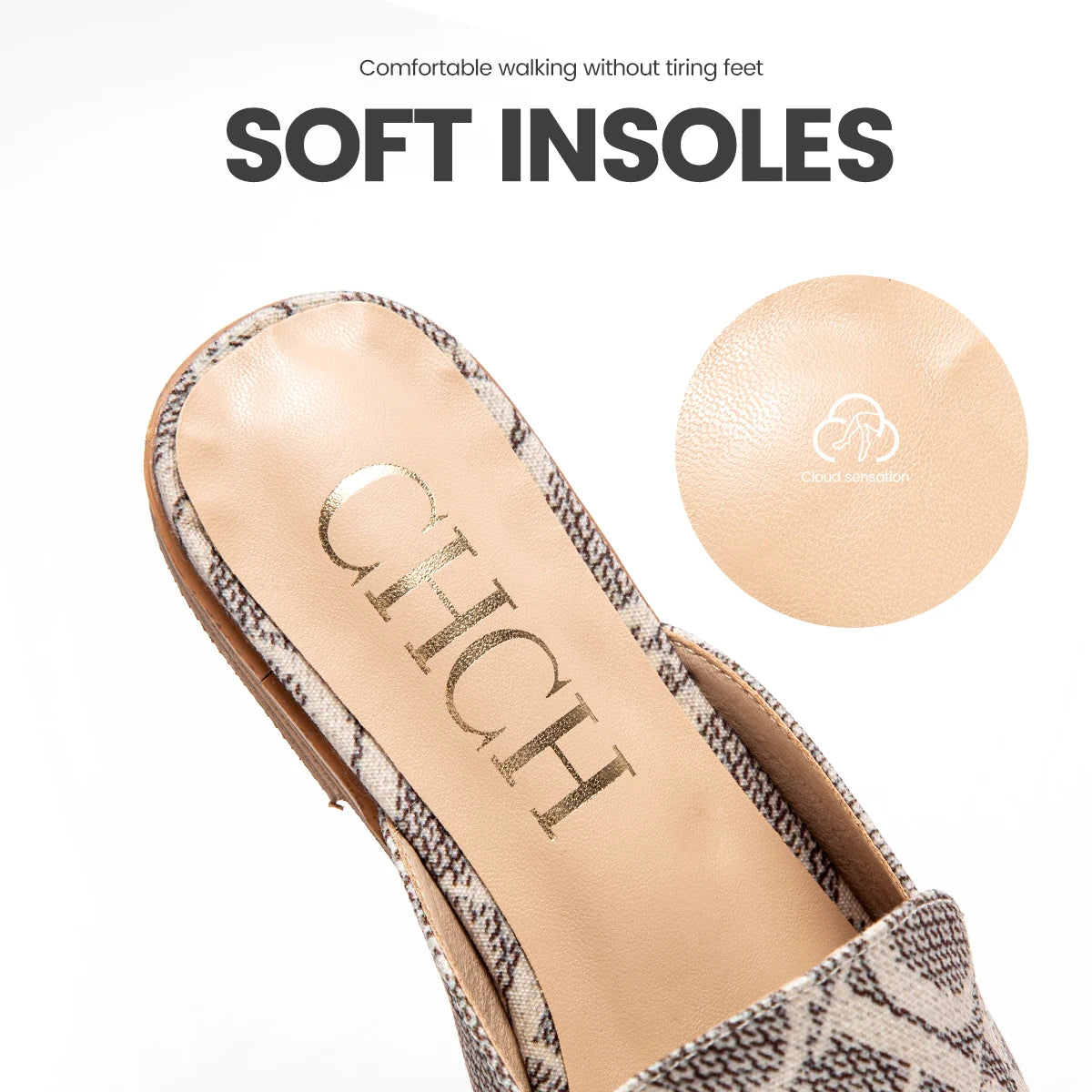 CHCHCN Luxury Women's Slippers Flat Sandals Beach Shoes