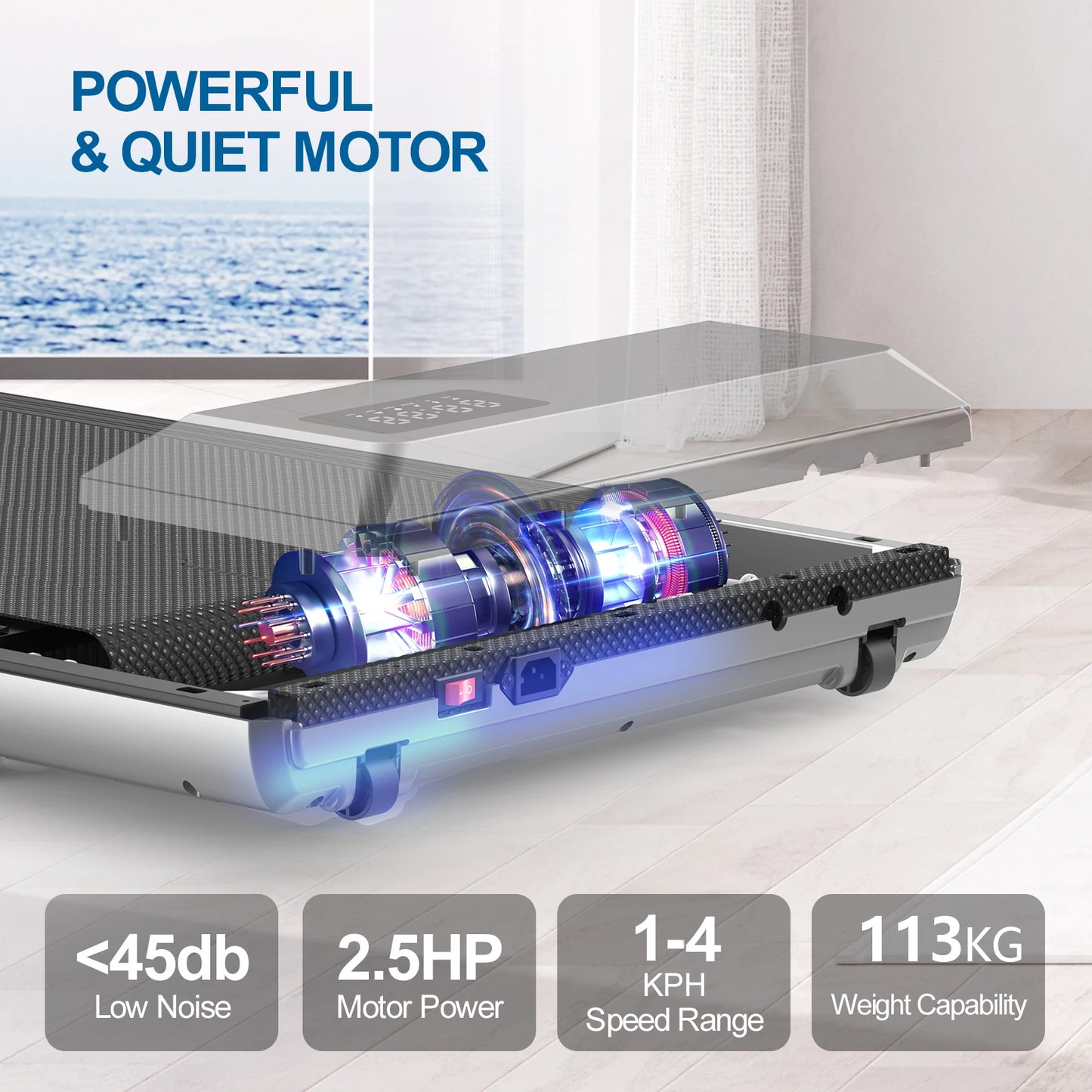NONED UltraLightweight Ultracompact Quiet Walking Pad Mini Treadmill Under DeskPro