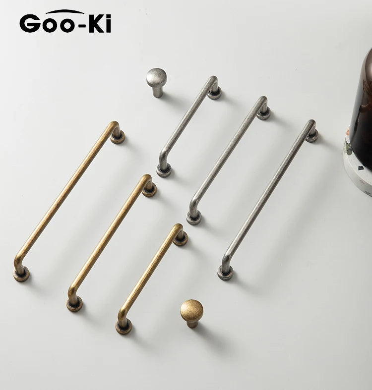 Goo-Ki Modern Zinc-Alloy Satin-Finish Cabinet Pulls Drawer Knobs FurnitureHardware