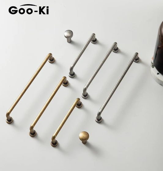 Goo-Ki Modern Zinc-Alloy Satin-Finish Cabinet Pulls Drawer Knobs FurnitureHardware