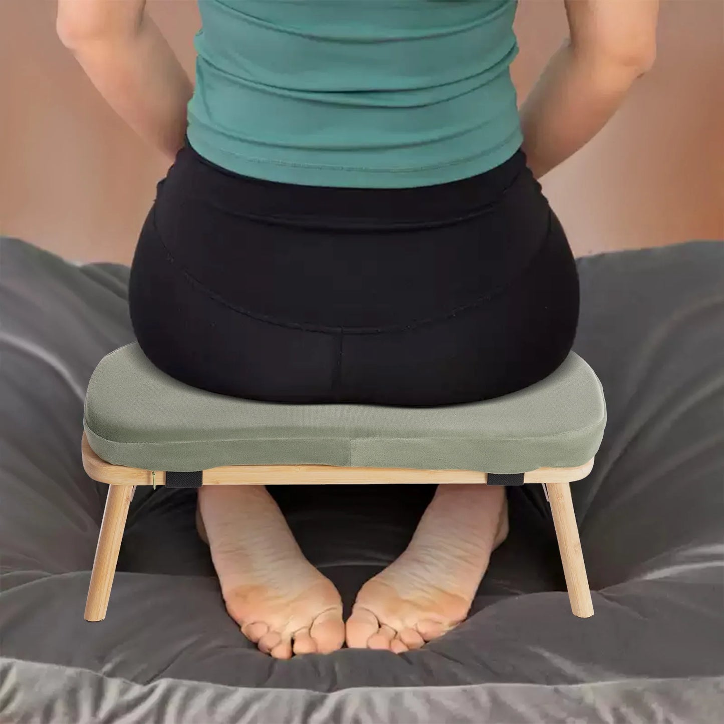 Bymaocar Foldable Meditation Bench Kneeling Stool For Home Meditation Professional