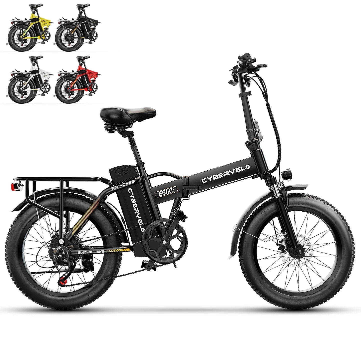 Cybervelo EK4 Folding Electric Bike 1000W 48V 20Ah Battery