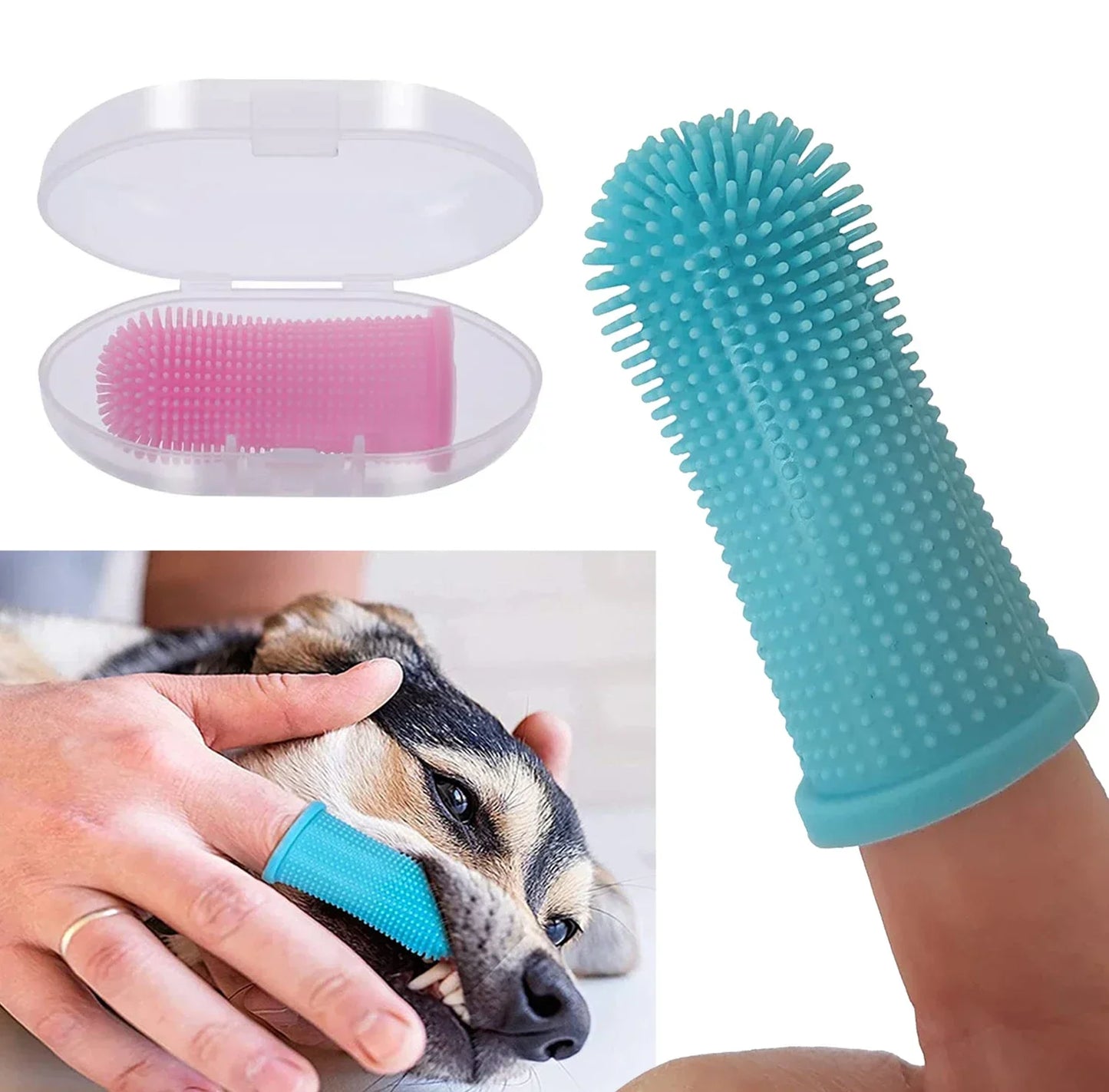 Silicone Finger Toothbrush For Dogs And Cats Pet Dental Cleaning