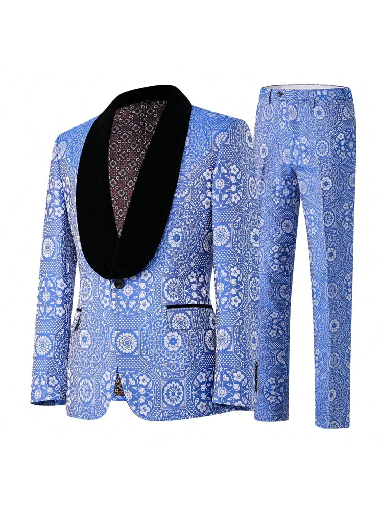 CN Jiangsu Men's Slim Fit Two-Piece Dinner Jacket and Pants