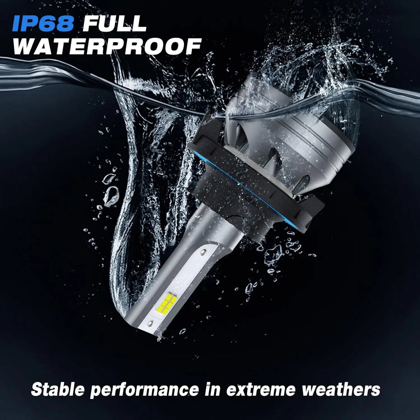 FAHREN LED 9008 H13 FogLights AllWeatherDurableProGrade 6500K IP68WaterproofProGrade