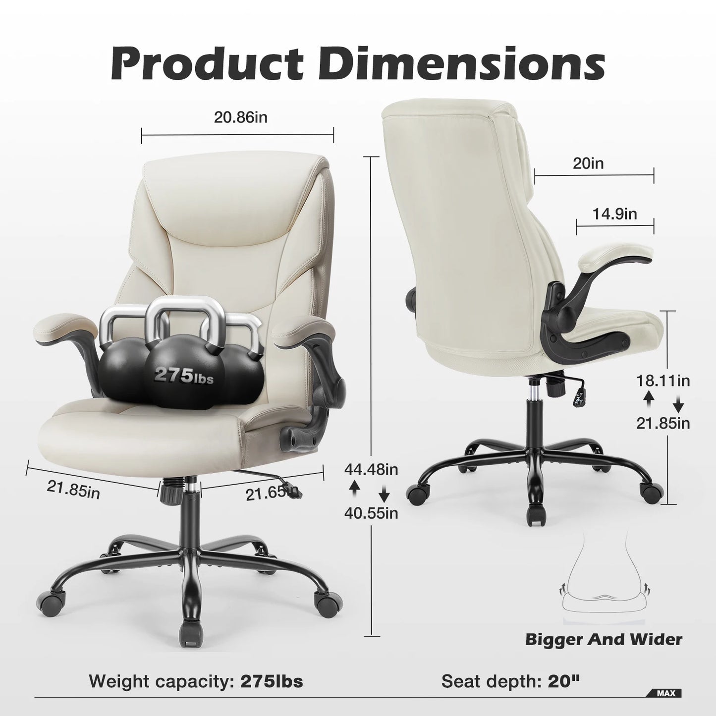 JHK Ergonomic PU Leather Armrest Swivel Gaming Chair Lumbar