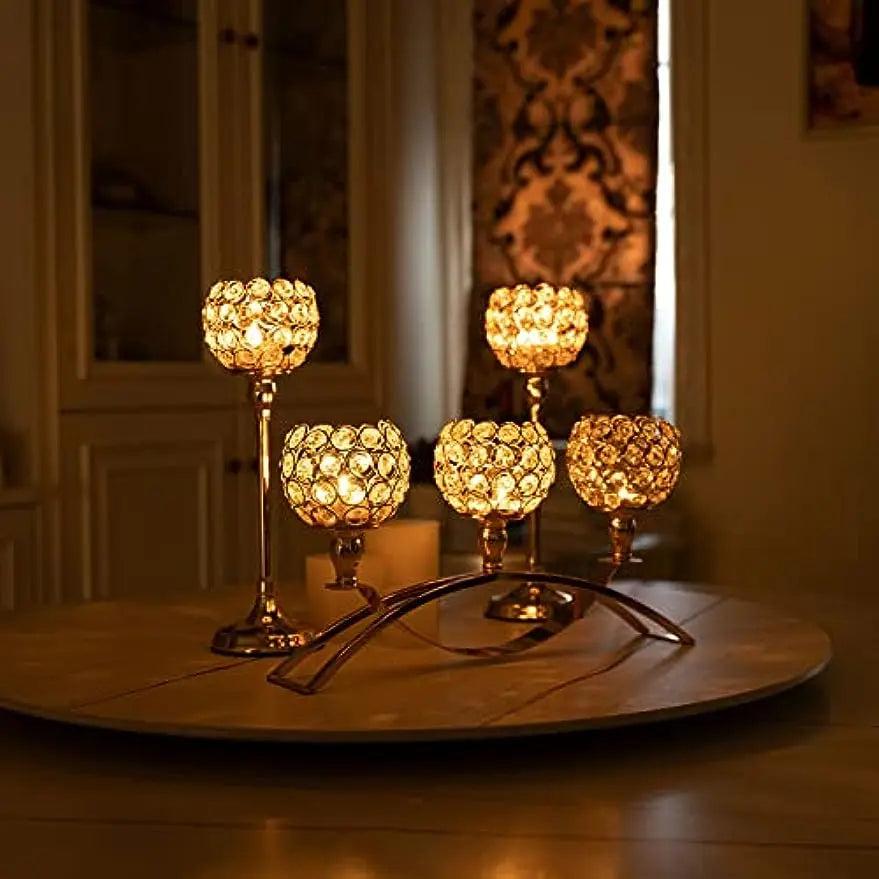 VINCIGANT Metal Candle Holders for Tabletop Centerpieces Tealight Candelabra Stand