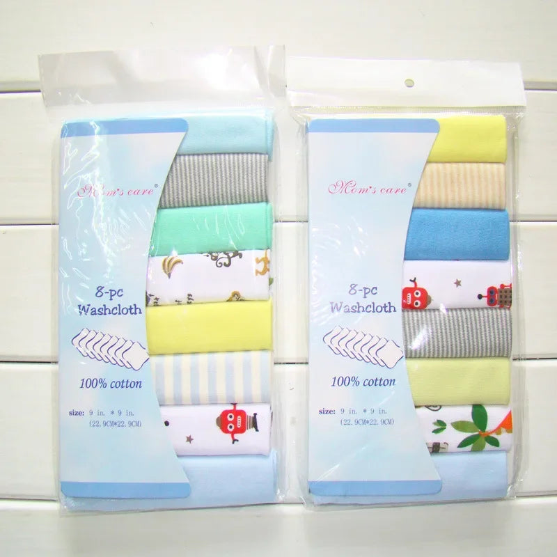 Newborn Baby Towels Set Cotton Washcloths Burp Cloths For Boys Girls Essentials Pack