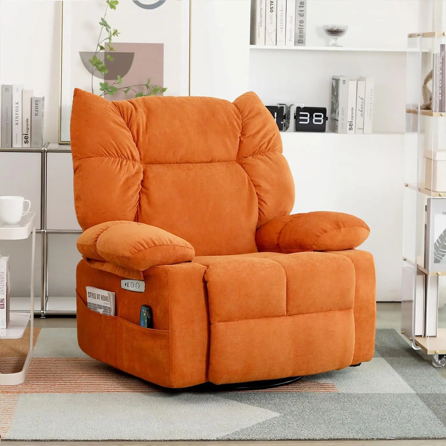 HUANZHUANG Ultracomfort Power Massage Recliner With Heat And Therapeutic Support