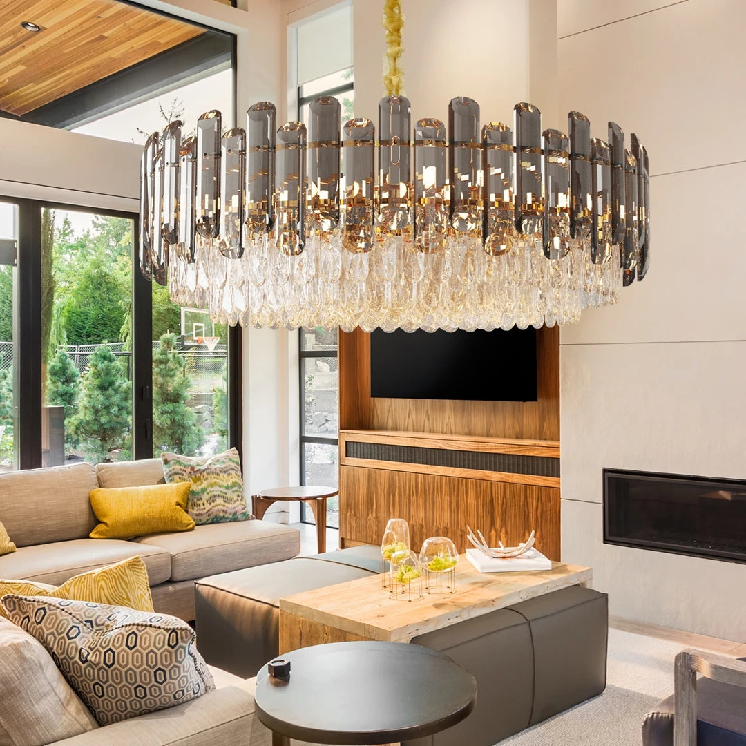 Vrygle 4-Layer Crystal Chandelier 3-Light Pendant Lamp