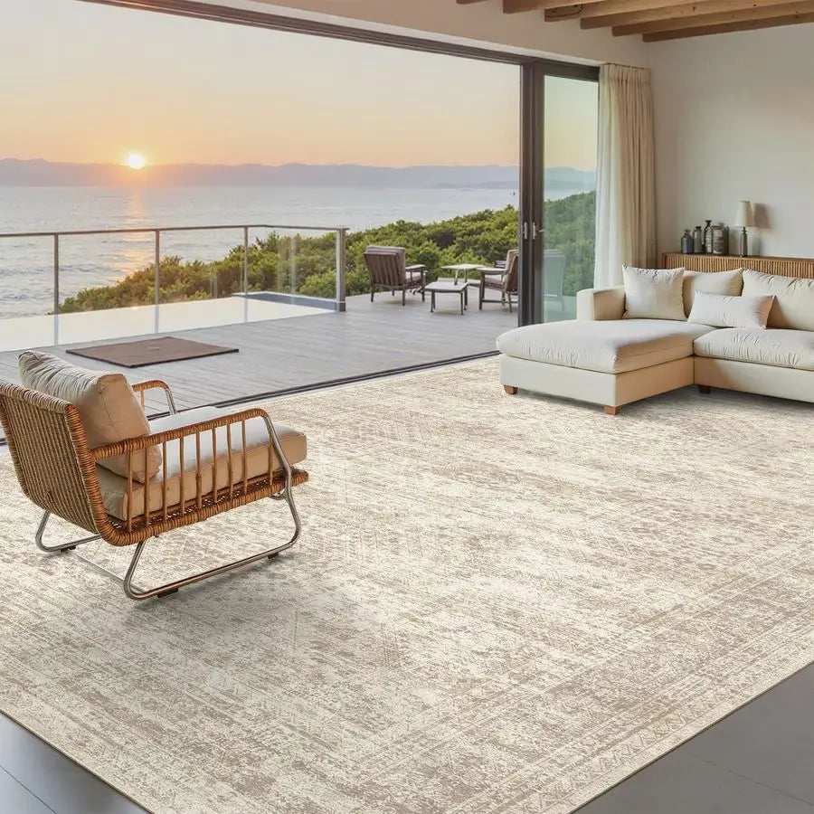 Wool Area Rug With Non Slip Backing Striped Pattern For Living Room Bedroom Dining