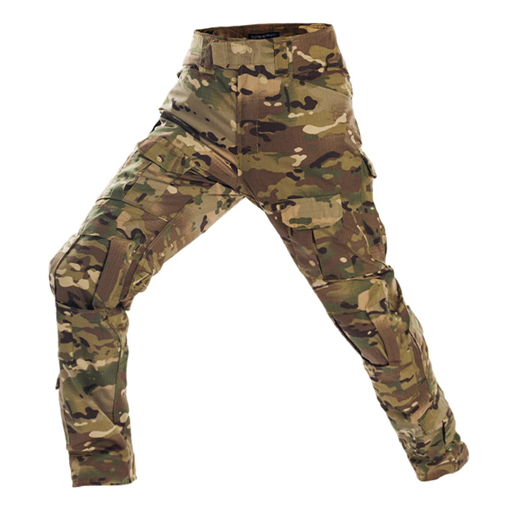 Men Combat Pants Tactical Camouflage Multicam For Outdoor Trekking And Hunting