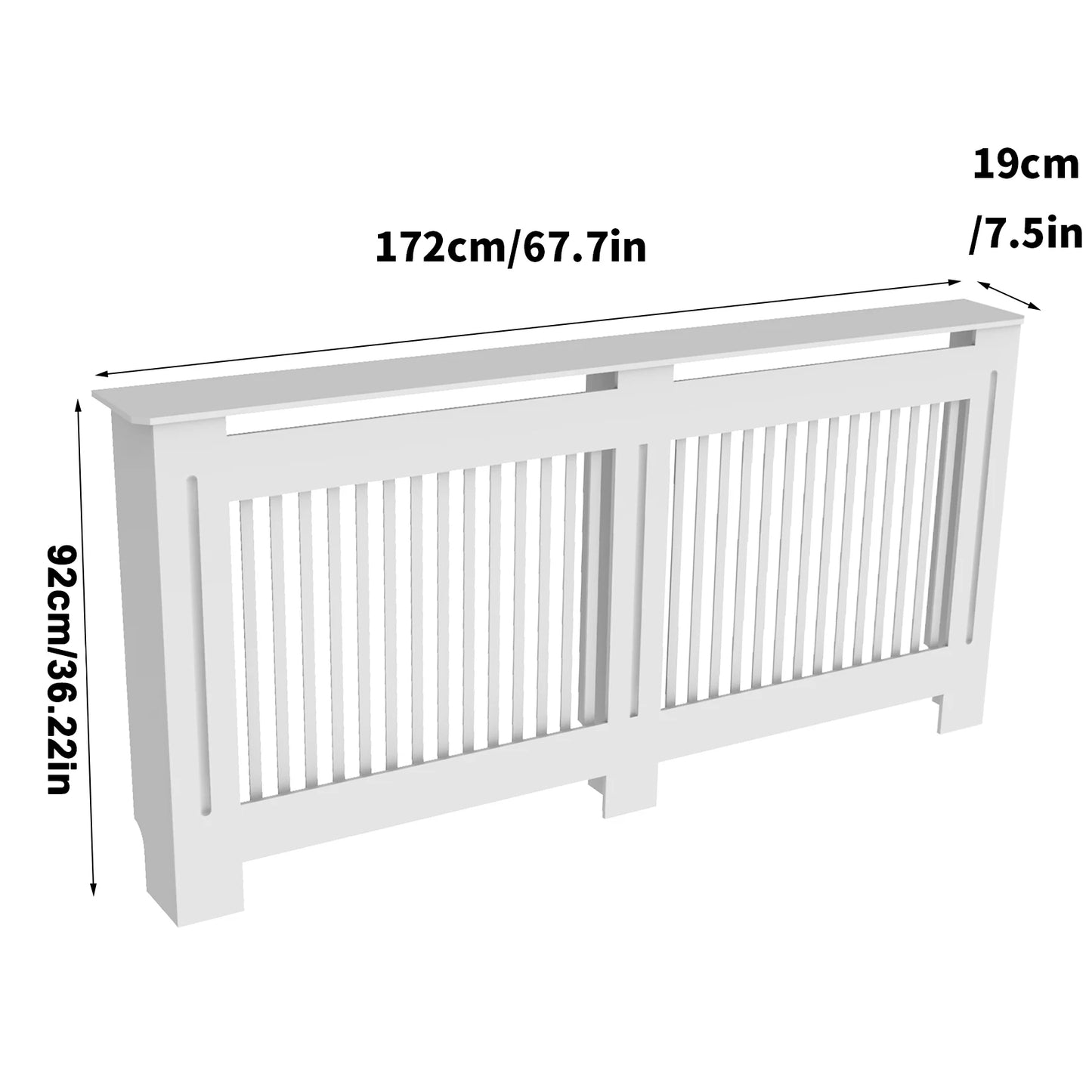 Wisfor Radiator Cover Wall Cabinet MDF Modern Wood Grill Cover