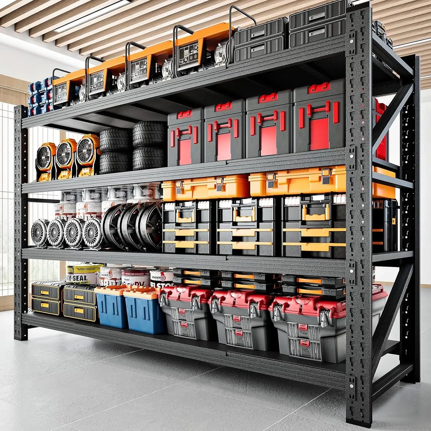 Heavy Duty 5000LBS Garage Shelving Unit Adjustable Metal Industrial