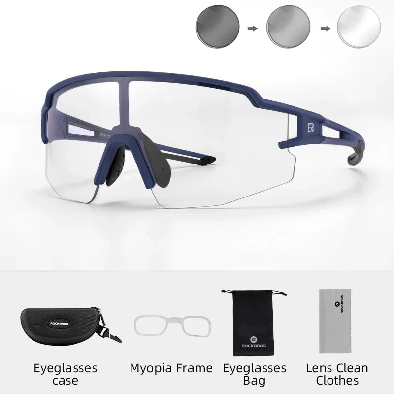 ROCKBROS Cycling Glasses Photochromic Polarized Lenses UV400 Protection Eyewear Elite