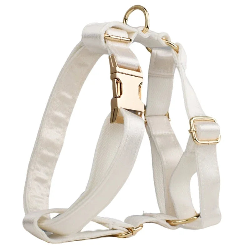 YTYINCN Custom Logo Polyester Dog Collar Leashes Harness Bow Set