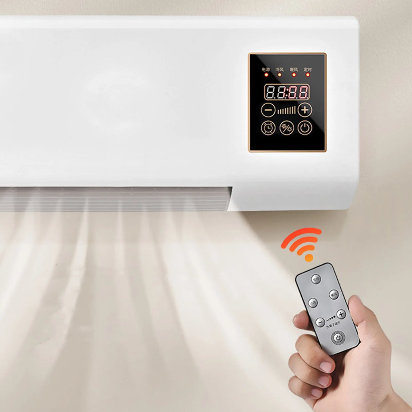 Romellar 2In1 WallMounted 1800W DualUse Heater With Remote Control BedroomComfort