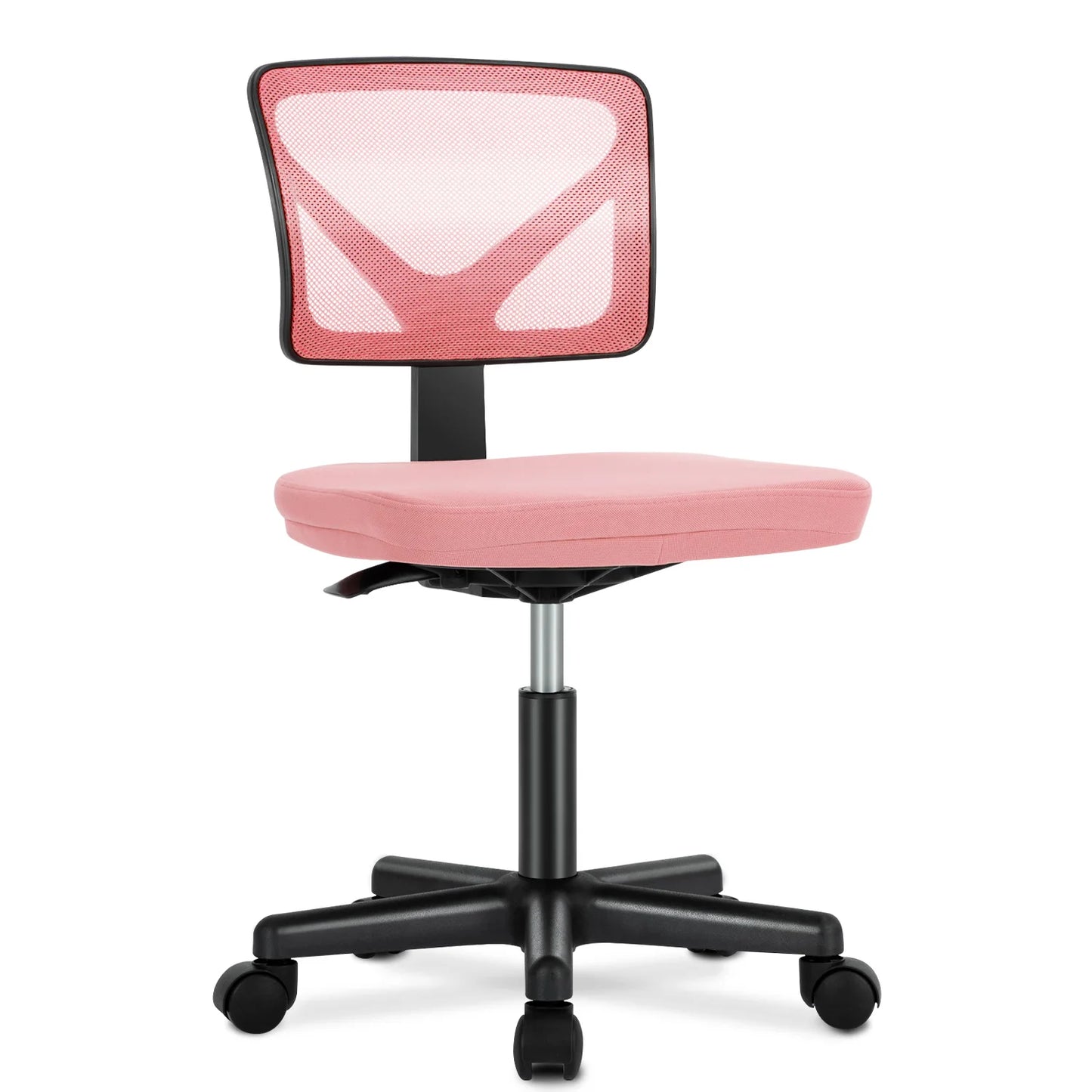 JHK Armless Mesh Office Chair With Lumbar Support 360 Swivel