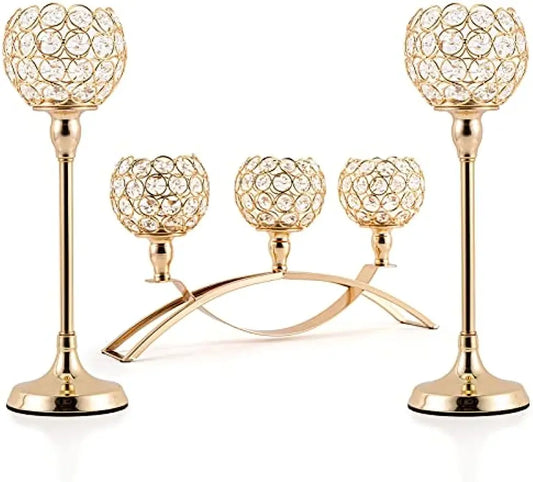VINCIGANT Metal Candle Holders for Tabletop Centerpieces Tealight Candelabra Stand