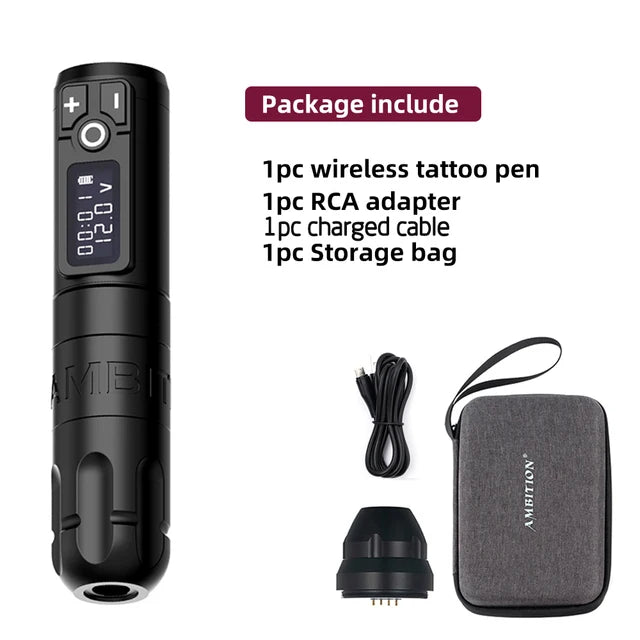 Ambition Soldier Wireless Tattoo Machine Rotary Battery Pen