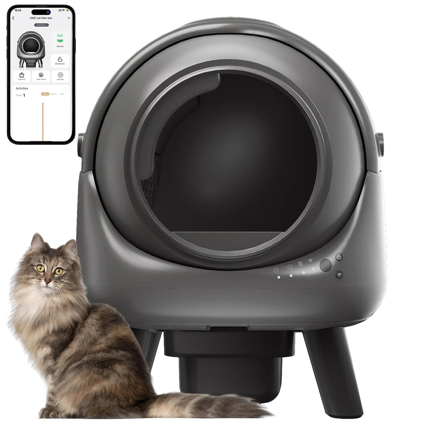 REDSASA Self Cleaning Litter Box With App Control For Cats