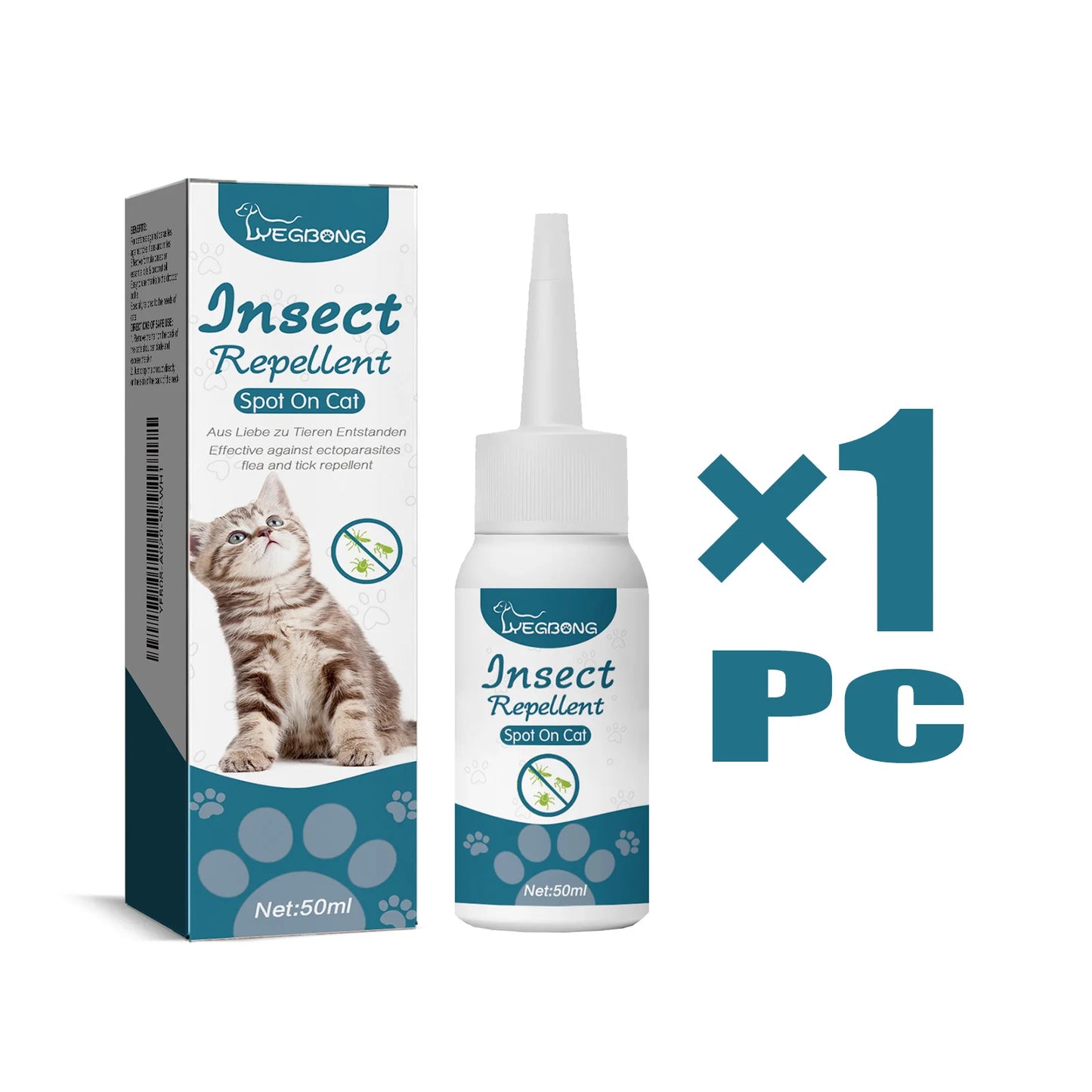 YEGBONG Pet Anti Flea and Tick Drops for Cats and Dogs