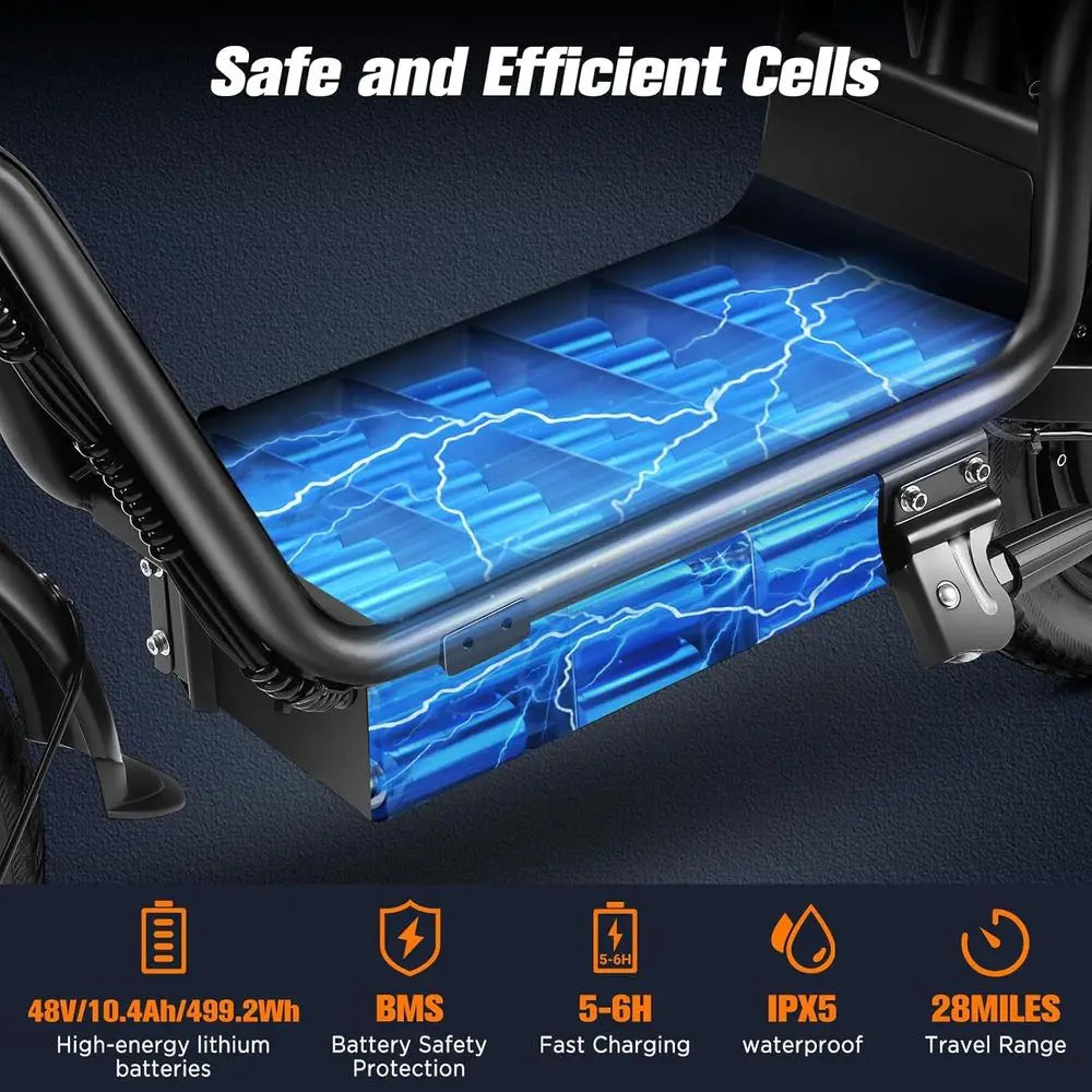 Adults' C14 Electric Scooter - Foldable, 900W, 20MPH Speed, 28-Mile Range, Dual Disc Brakes, UL2272 Certified，Customized