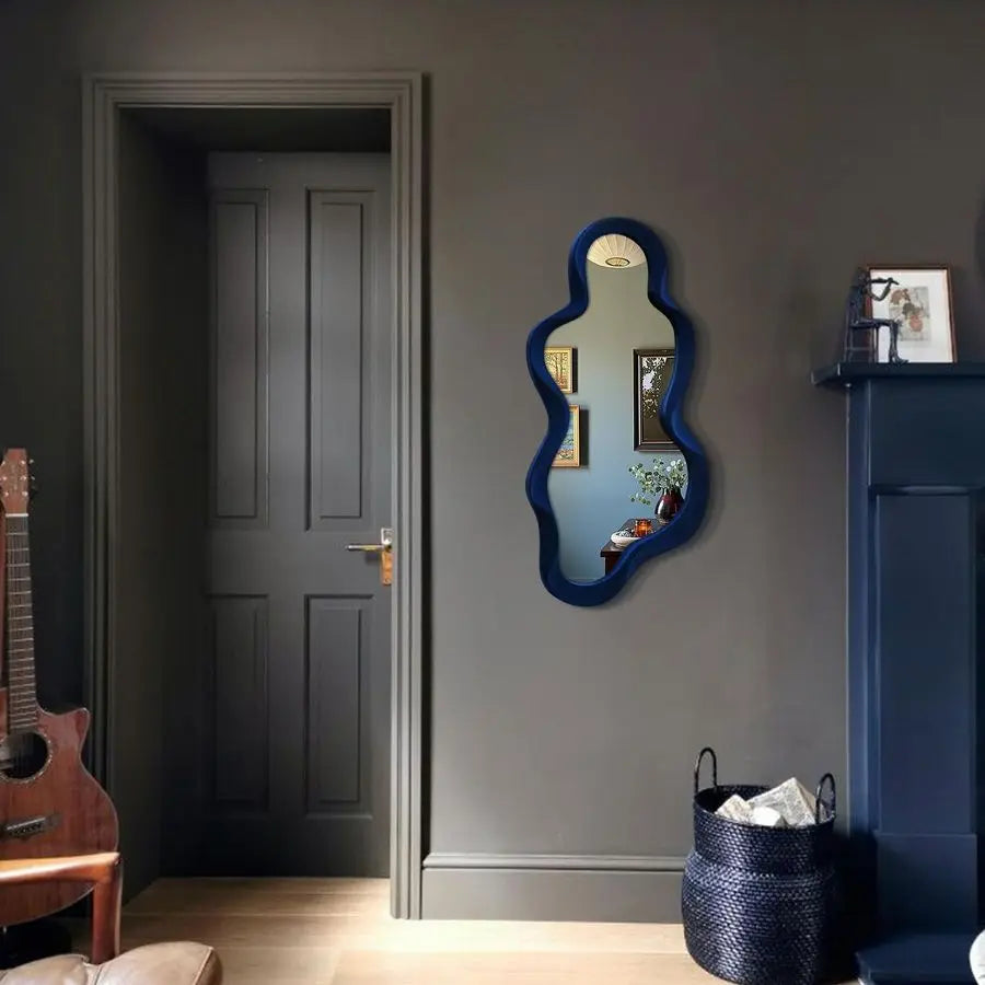 WhimsicalCloudWallMirrorForTeenBedroomDecorWithSoftFlockingFinishPremiumElegantArtisan
