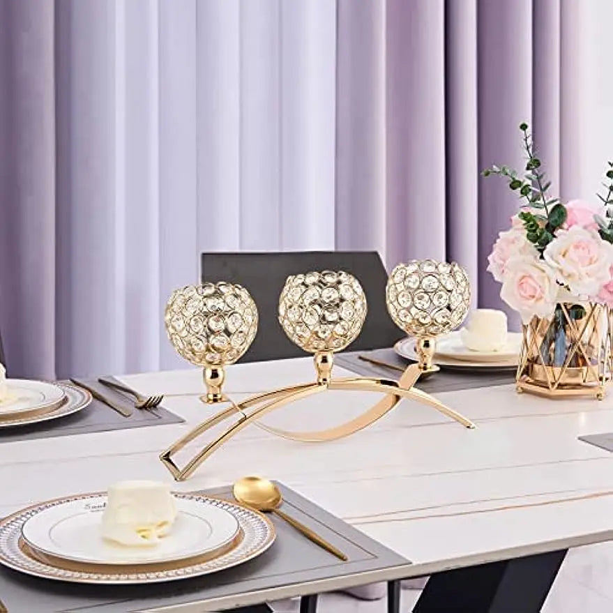 VINCIGANT Metal Candle Holders for Tabletop Centerpieces Tealight Candelabra Stand