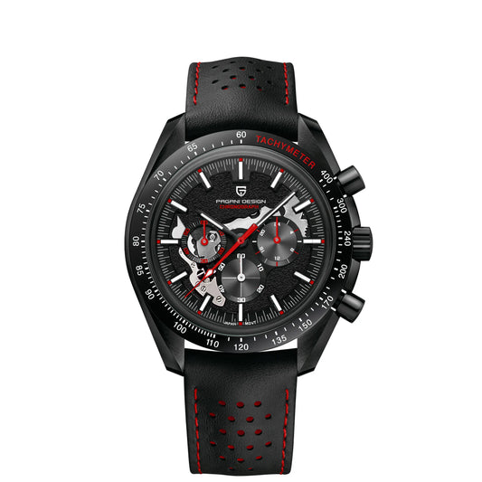 PAGANI DESIGN Moon Dark Mens Skeleton Chronograph Watch