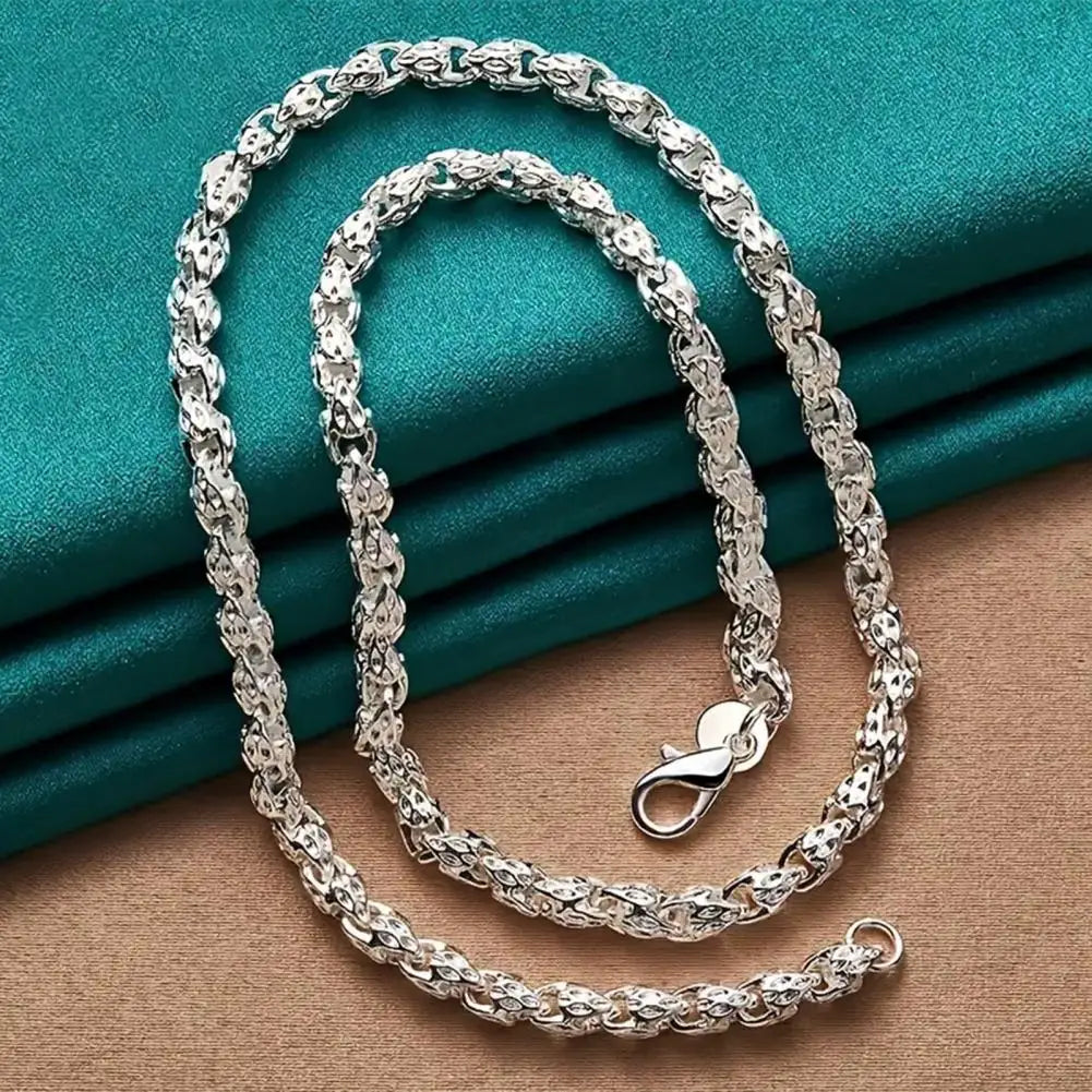 BLUELANS Large Link Chain Necklace And Bracelet Set For Parties